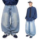 Vintage Distressed Denim Balloon Pants