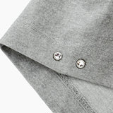 STUD OFF-SHOULDER SHORT-SLEEVED SHIRT_LIGHT GRAY