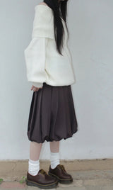 cream off-shoulder knit