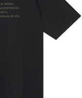 [mnem] olive print oversized t-shirt (black)