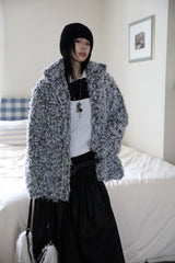 Plum Shawl Layered Knit