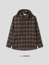 Venny Check Hooded Shirt (3color)