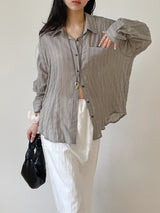 Block Stripe Loose Fit Shirt