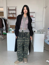 NET SEE-THROUGH KNIT HOOD ZIP-UP