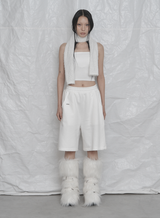 [mnem] ピュアボレロファーカーディガン (white)