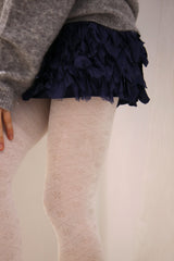falling snow tights (white)