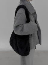 Poodle Wide Fur Shoulder Bag