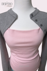 pink layered t-shirt