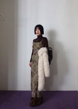 MIDNIGHT ORIENTAL FLORAL LONG DRESS