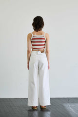 MIMI STRIPE SLEEVELESS / RED