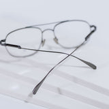 Knouun Square titanium glasses CODE. 102. G Black N Gray