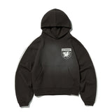 Vintage Spray Crow Key's Crop Hoodie (Charcoal)