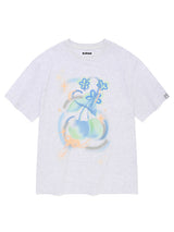 CHERRY BLUR GRAPHIC T-SHIRT [MELANGE GRAY]