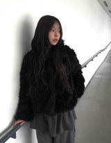 [Quilted Lining] Bento Collar Fur Jacket