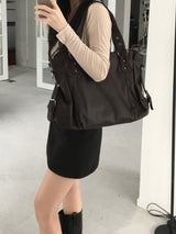 カスタレザーショルダーバッグ (3 colors)