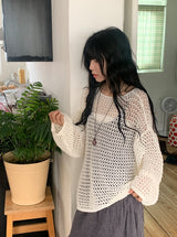 Rando Two-Way Net Loose Fit Summer Cardigan