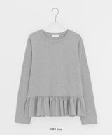 Lapus Cotton Frill Long Sleeve Tee