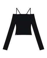 [MADE] Jewelry open shoulder. Black 