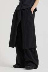 コットンバンディングスカートパンツ, Black