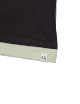 BUTTON CONTRAST OFF-SHOULDER(CHARCOAL)