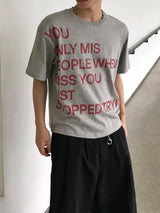 トライイングレタリングクロップ半袖Tシャツ 4C