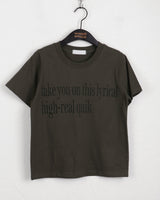 テイキレタリングセミクロップショートスリーブTシャツ