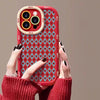 Checkered Love Premium Puff Case Suitable for iPhone 15