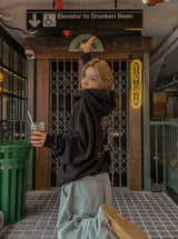ワンカモパッチヘビーパイルフーディ