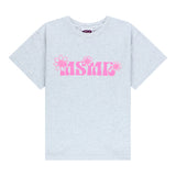 フラワーロゴTシャツ ライトグレー