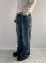 Soyan denim wide pants