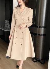 26SS★ Colette Tailored Collar Double Flare One Piece
