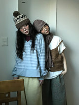 Merlot Stripe Muffler (3 Colors)