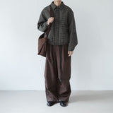 webbing belted cotton wide pants