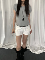 Juki Angora Short-Sleeve Knit Top