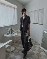 Chloe Stan 襟付きハーフクロップブレザー