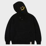 [UNISEX] サイドフードドローイングスマイルフーディー