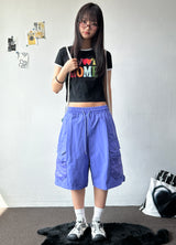 Color Pop Wide Fit Nylon Bermuda Shorts 4color
