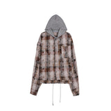 3 TAP Grunge Check Hood Jumper (2color)