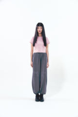 Heart Logo Shirring Detail Top Pink