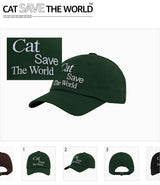Cat Save The World ballcap (Green)