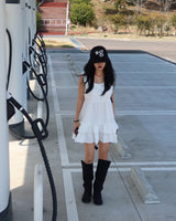 frill cancan layered mini-dress