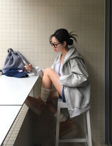 [BELLIDE MADE] ノア, ルーズフィットツーウェイジップアップフーディー