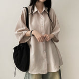 Lori Linen Oversized Fit Short Sleeve Shirt Shirt