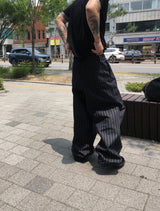 No.1300 Nストライプデニムワイドパンツ