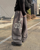 Nover Back Patch Fleece Sweat Pants