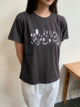26SS★ [BAONHAUS] ポデンヌ プリント クロップショートスリーブTシャツ