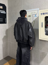 デニム斜めカーゴパンツ