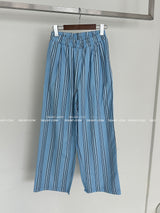 Freedom striped wide pants