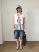 Nina lace pin tuck blouse (2color)