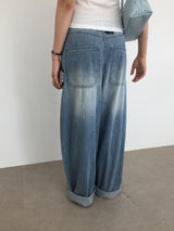 Bleach Relaxed Fit Denim (2color)